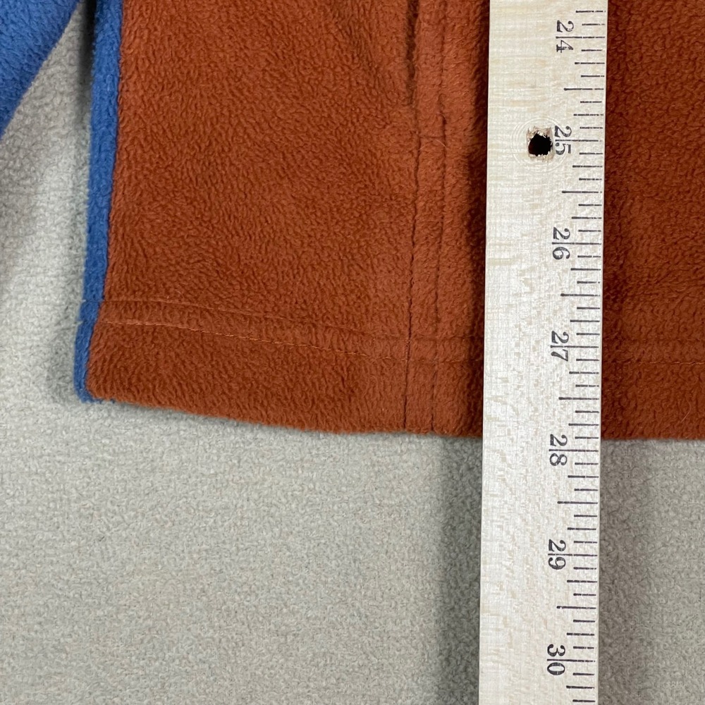 Columbia Fleece Jacket Full Zip Blue Orange Colorblock Youth XL Extra Large - Picture 5 of 10